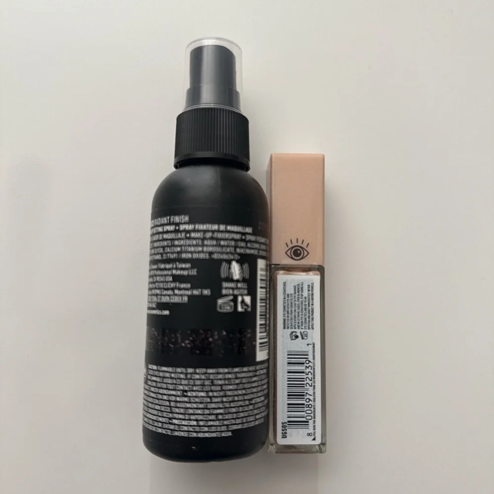 NYX Radiant Finish Setting Spray, Brow Pencil, and Eye shadow lot